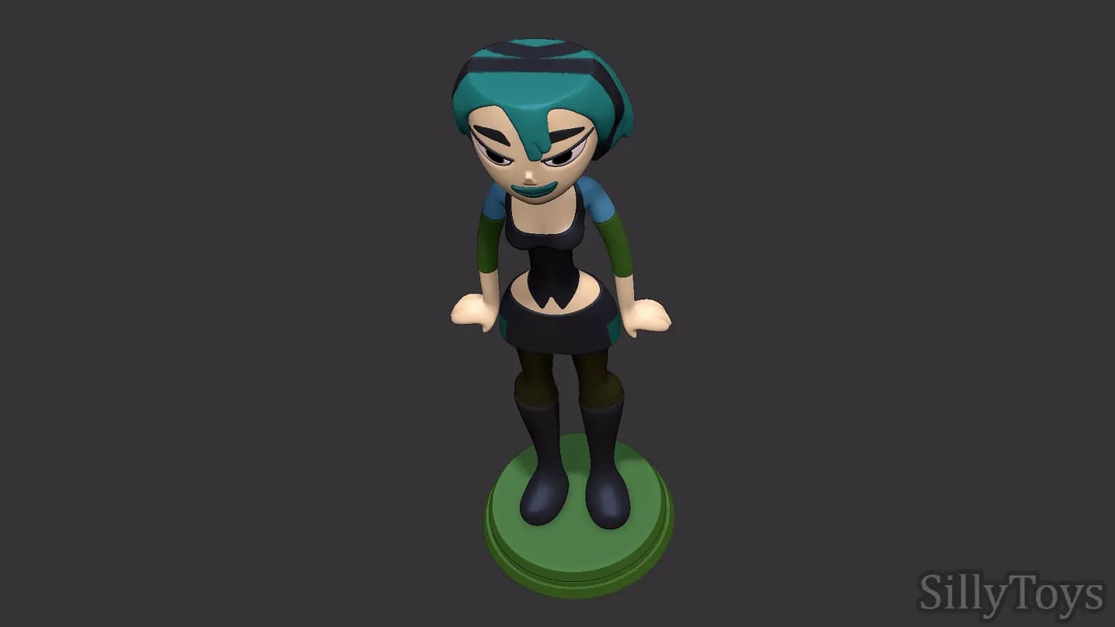 STL - Figura de Gwen de Total Drama render 5