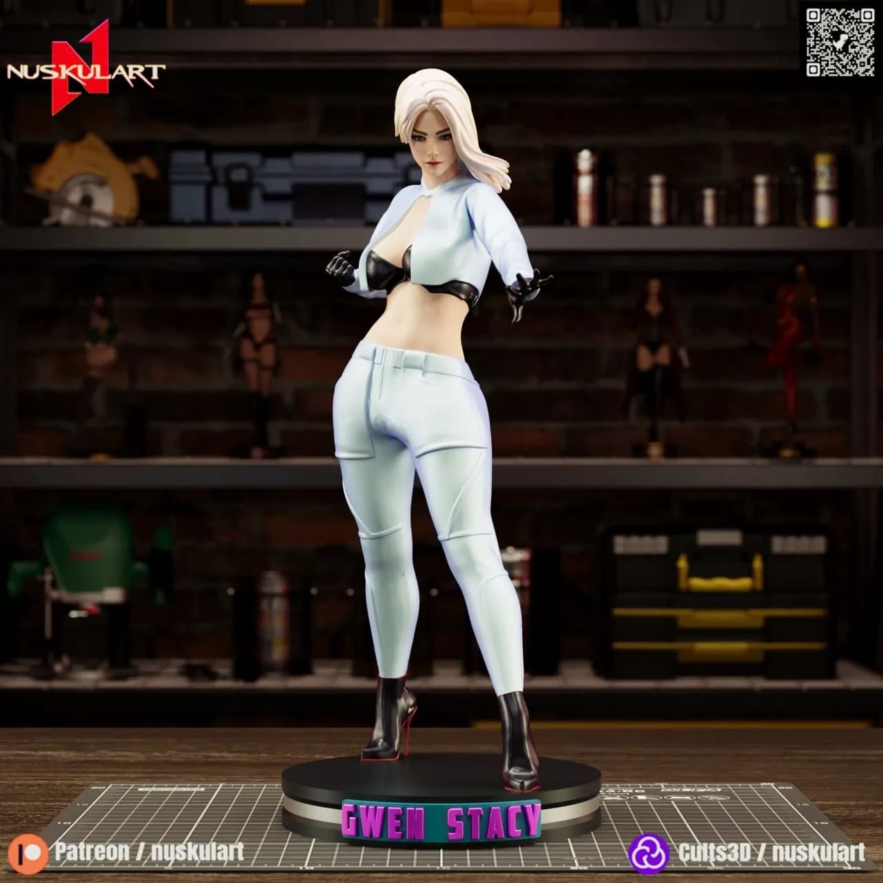 STL - Figura de Gwen Stacy render 2