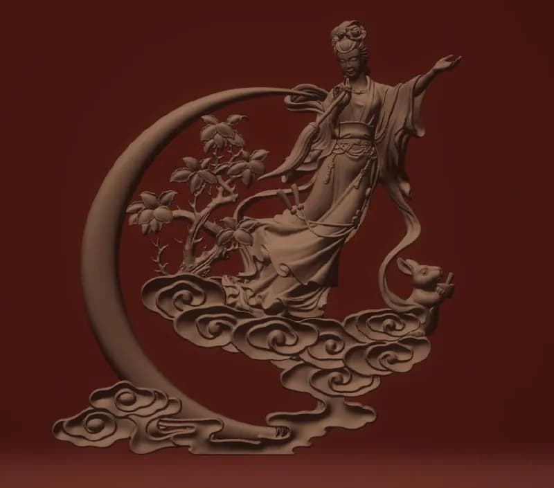 STL - Figura de Hada en la Luna