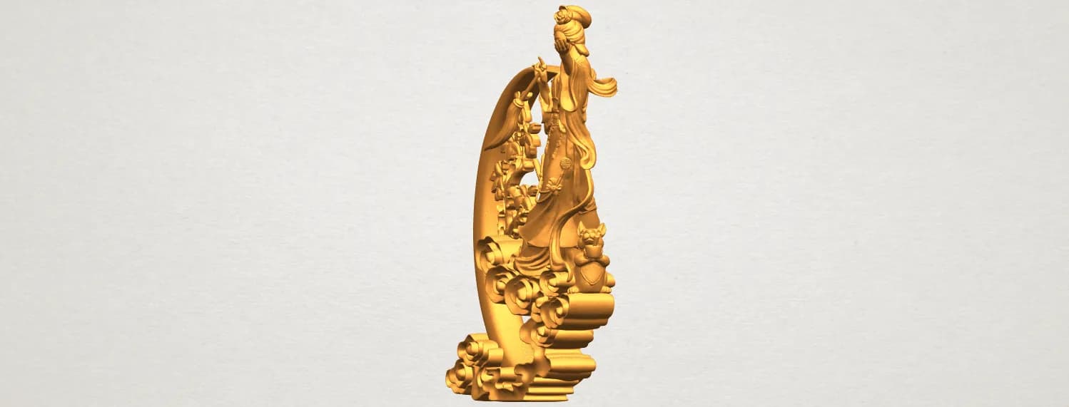 STL - Figura de Hada en la Luna render 5