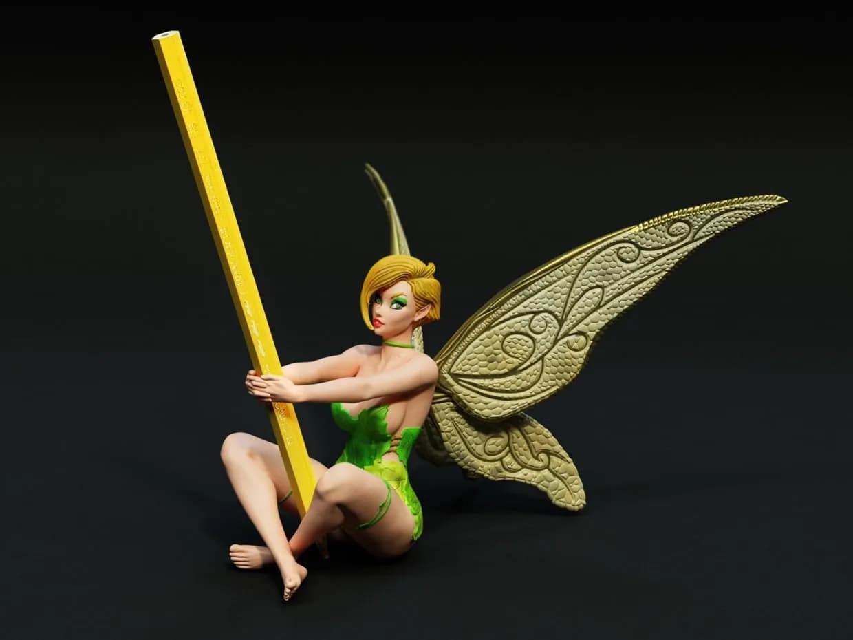 STL - Figura de Hada Sentada