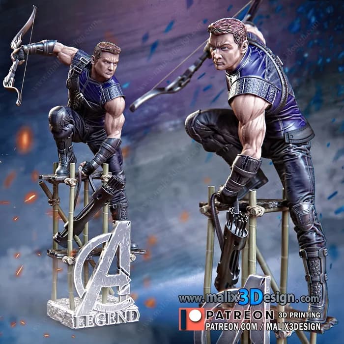STL - Figura de Hawkeye estilo Avengers