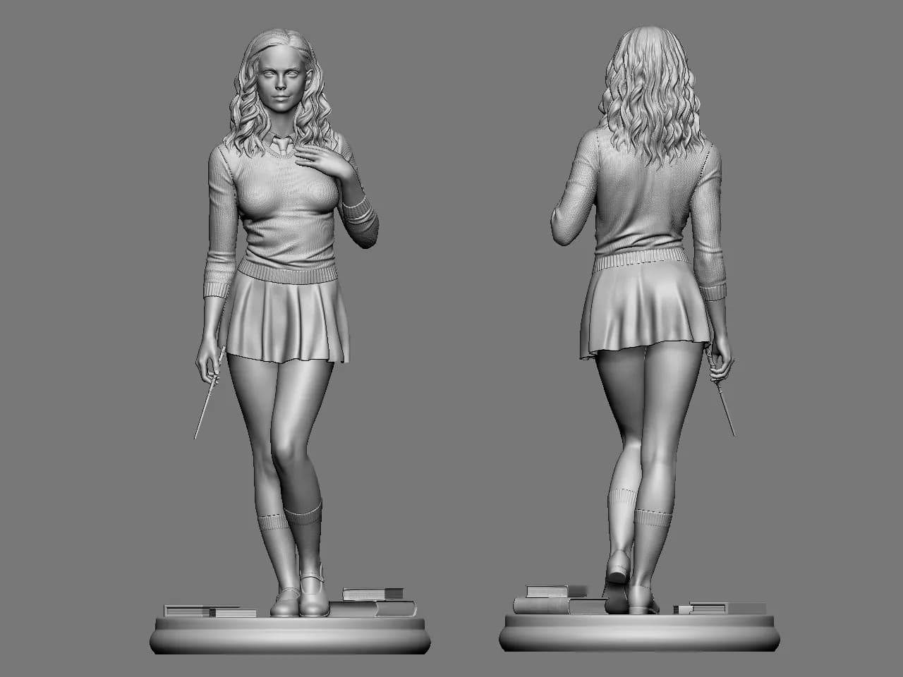 STL - Figura de Hermione Granger render 2