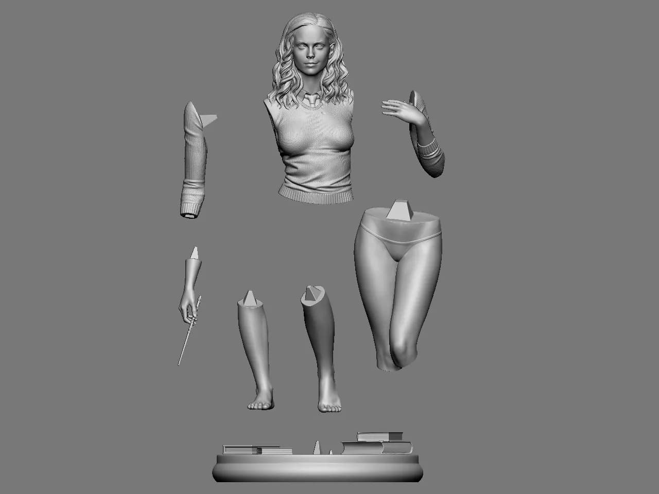 STL - Figura de Hermione Granger render 5