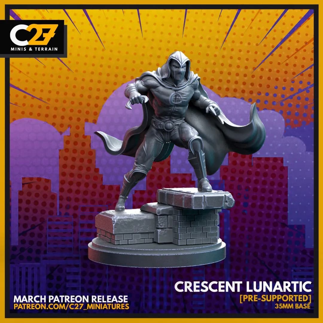 STL - Figura de Héroe con Capa y Daga
