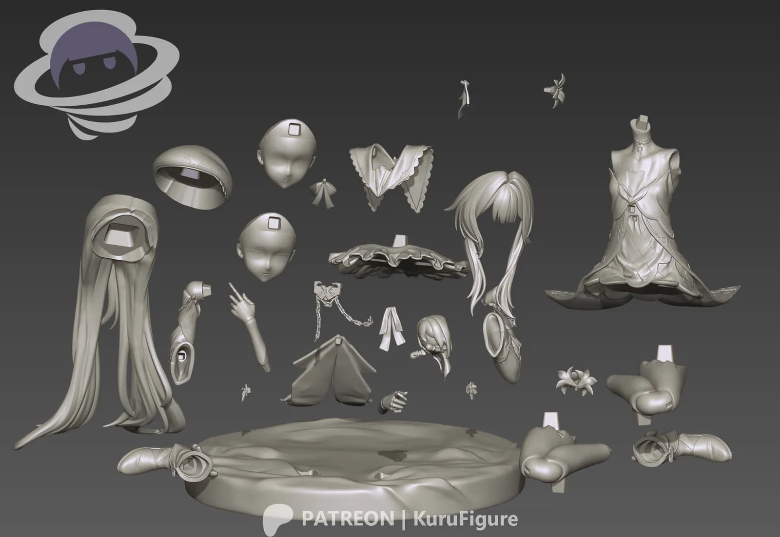 STL - Figura de Herta Kuru render 3