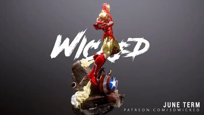 STL - Figura de Iron Man 3 render 2