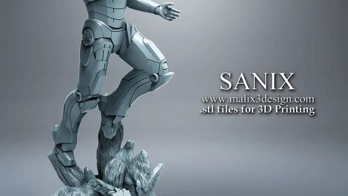 STL - Figura de Iron Man en Acción render 5