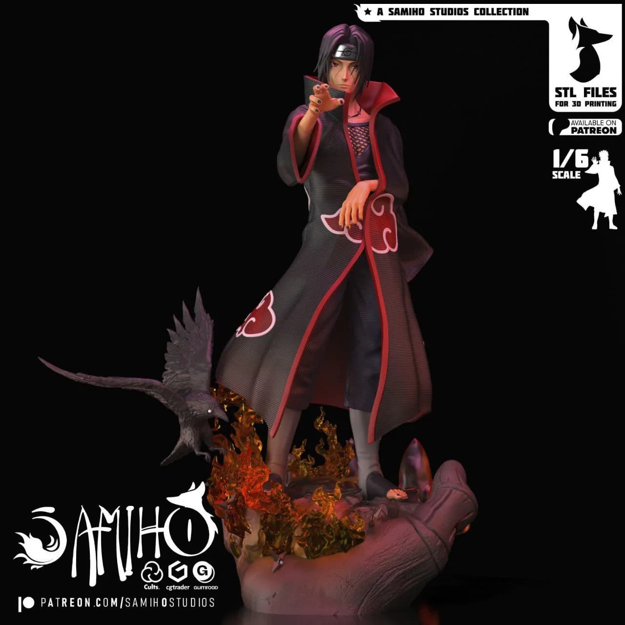 STL - Figura de Itachi Uchiha