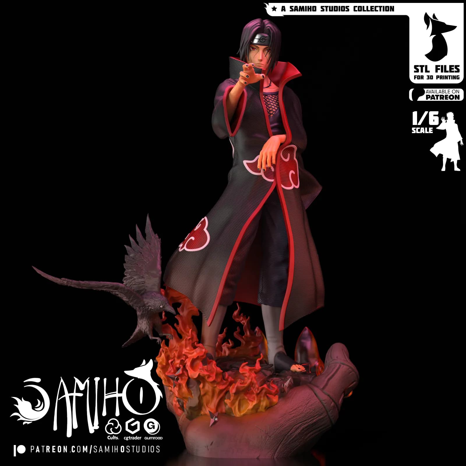 STL - Figura de Itachi Uchiha