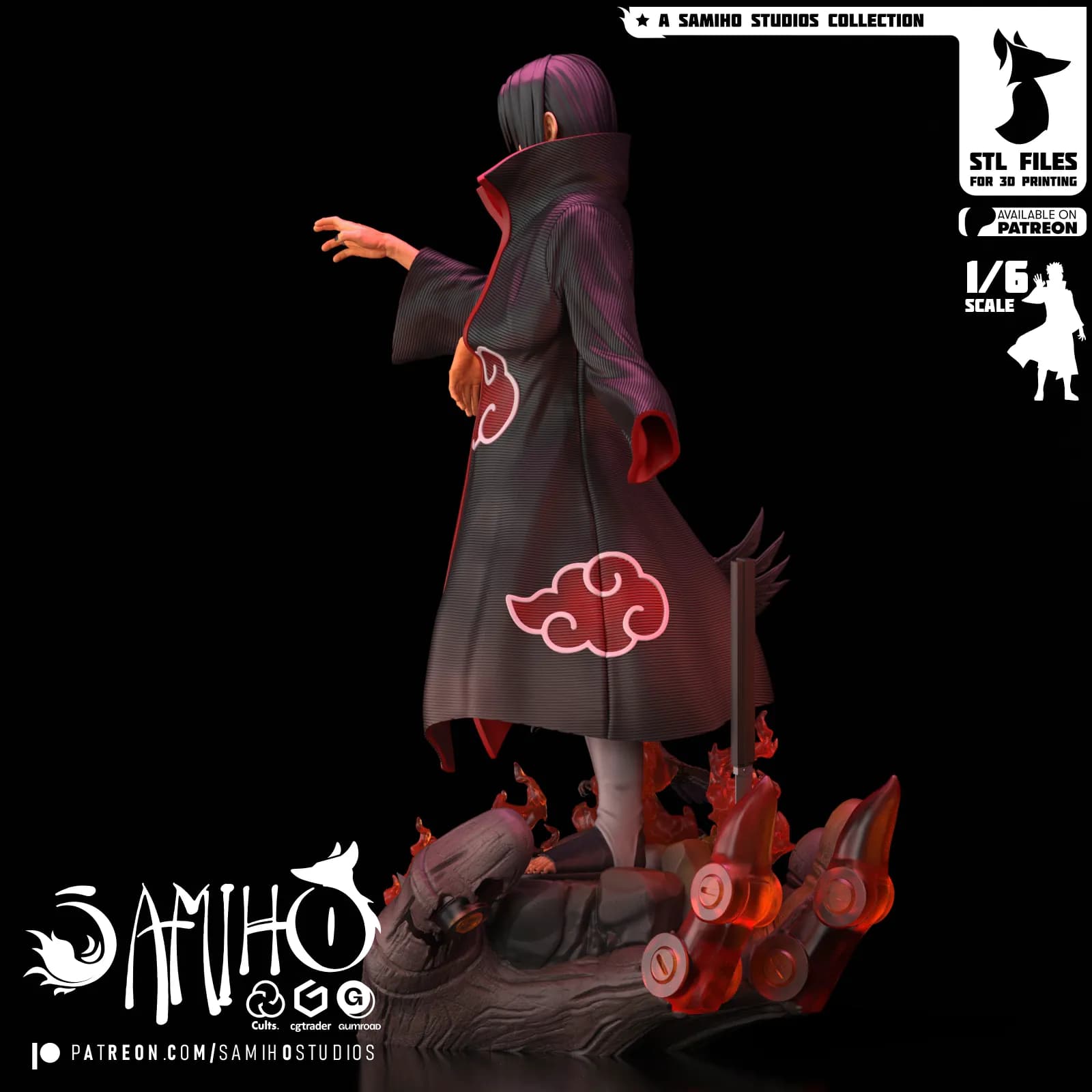 STL - Figura de Itachi Uchiha