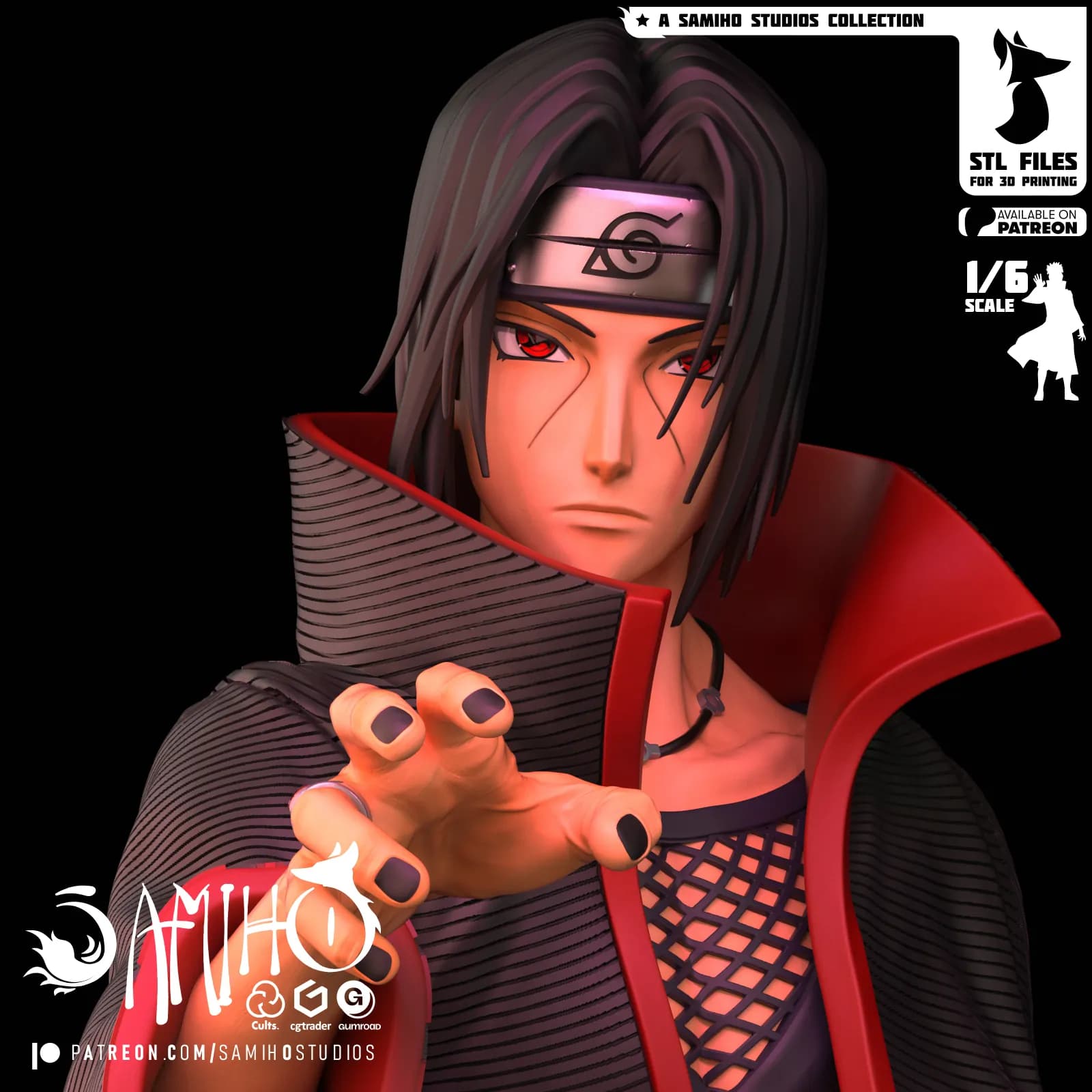 STL - Figura de Itachi Uchiha