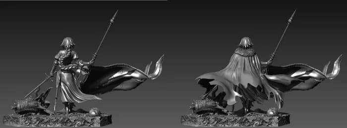 STL - Figura de Jeanne D'Arc render 2