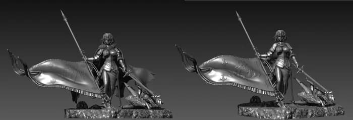STL - Figura de Jeanne D'Arc render 3