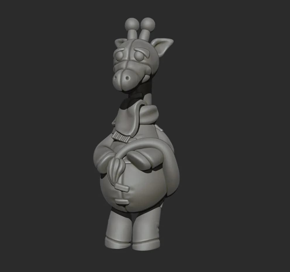 STL - Christmas Giraffe Figure