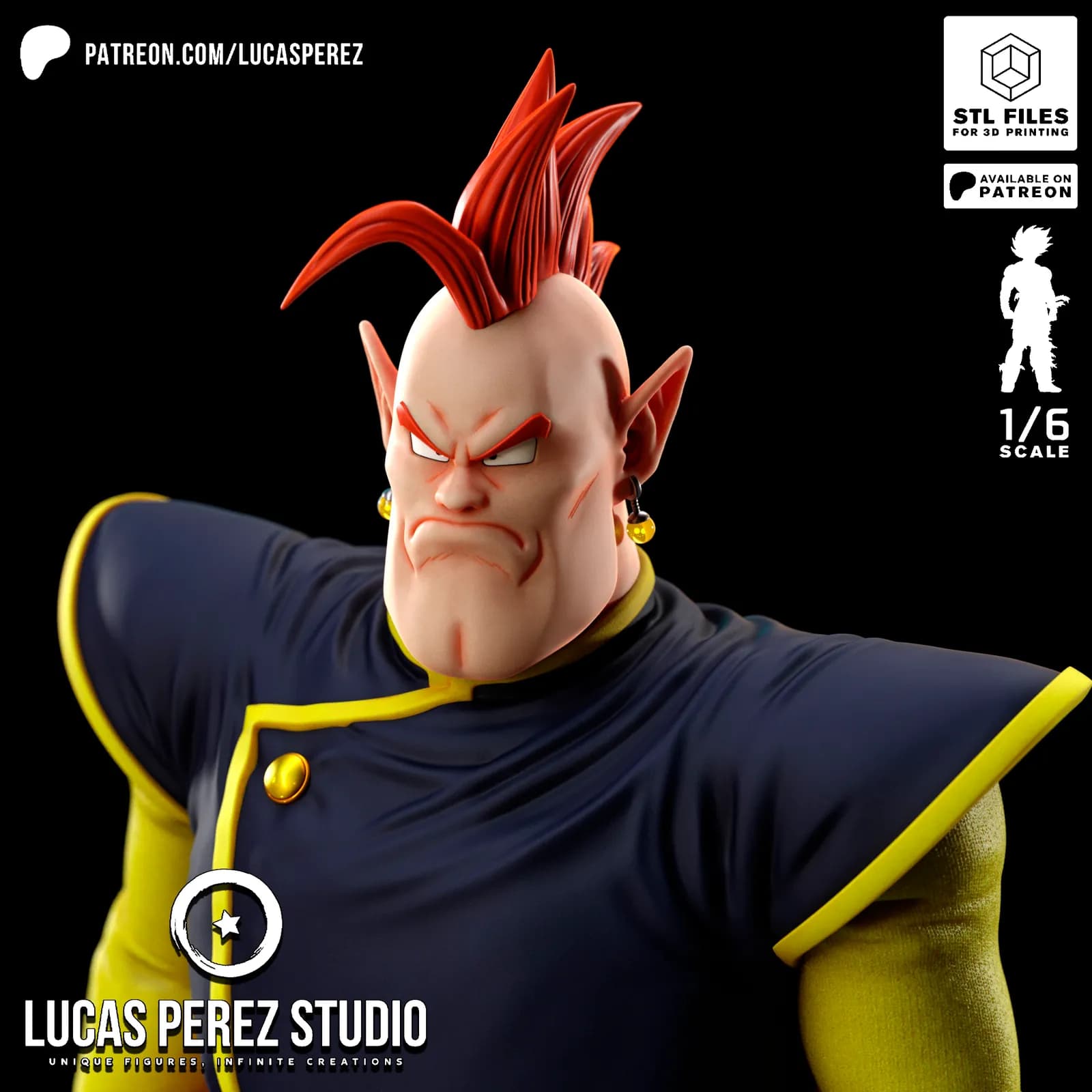 STL - Figura de Kaioshin del Sur render 4
