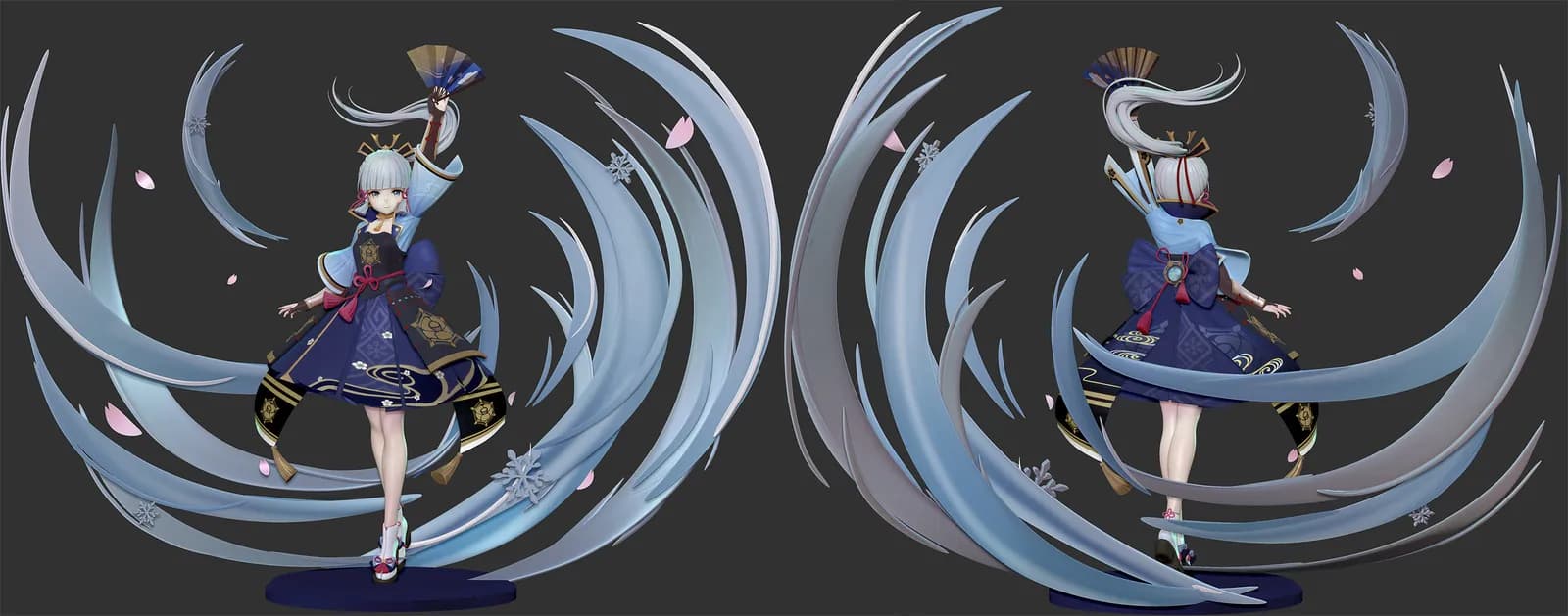 STL - Figura de Kamisato Ayaka render 2