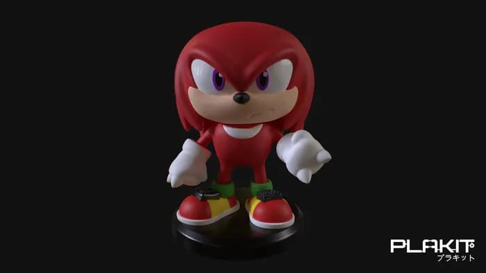 STL - Figura de Knuckles el Echidna render 2