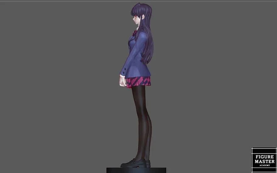 STL - Figura de Komi san render 2