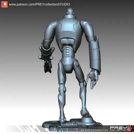 STL - Figura de Krang en armadura render 2