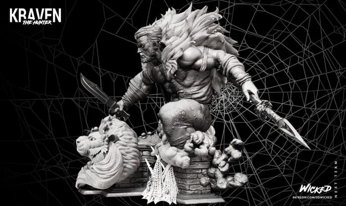 STL - Figura de Kraven el Cazador render 3