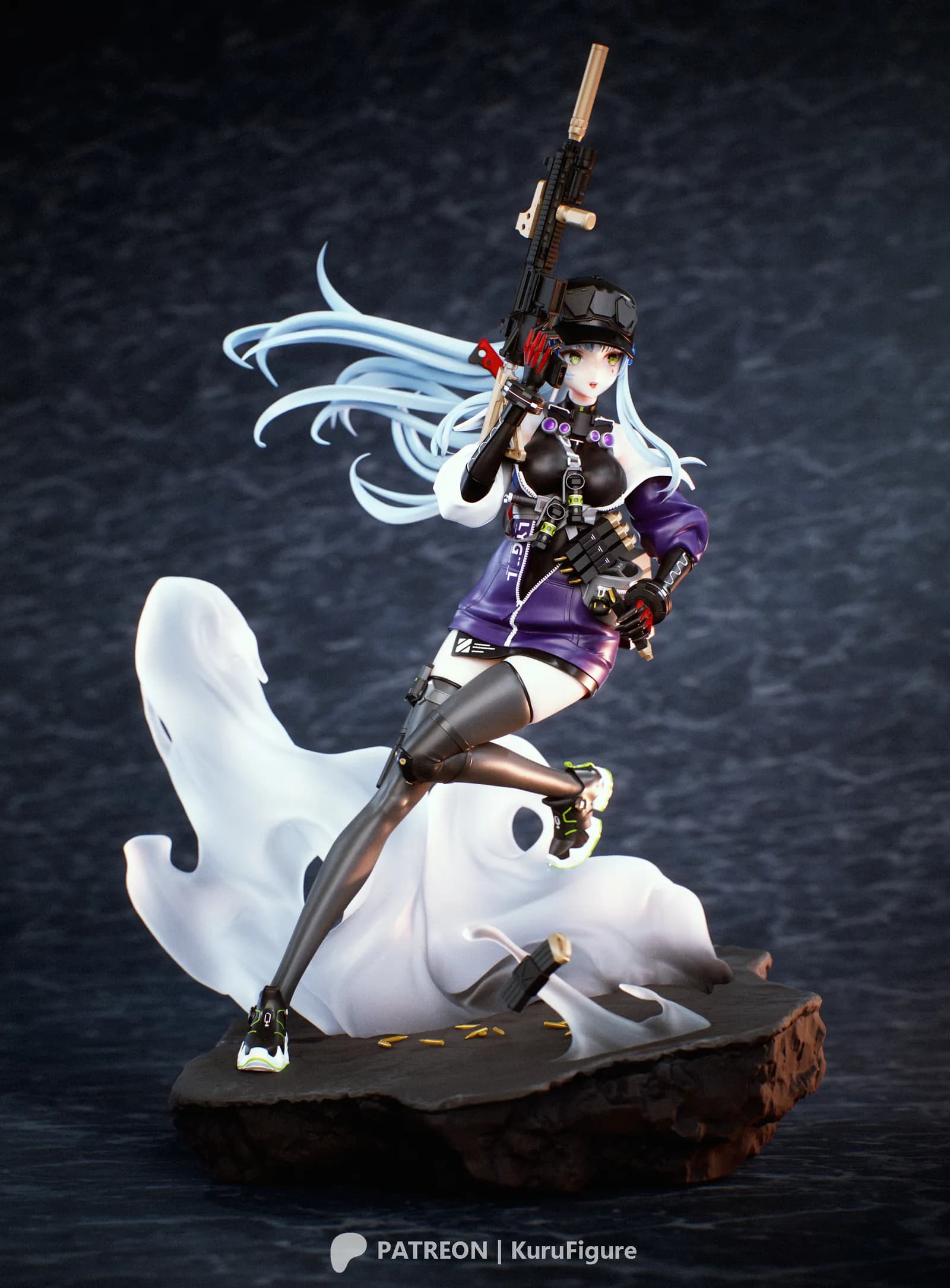 STL - Figura de Kuru de Girls' Frontline render 2