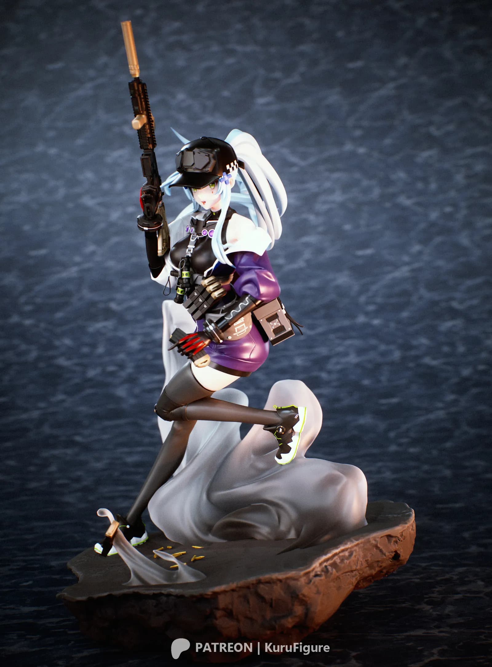 STL - Figura de Kuru de Girls' Frontline render 3