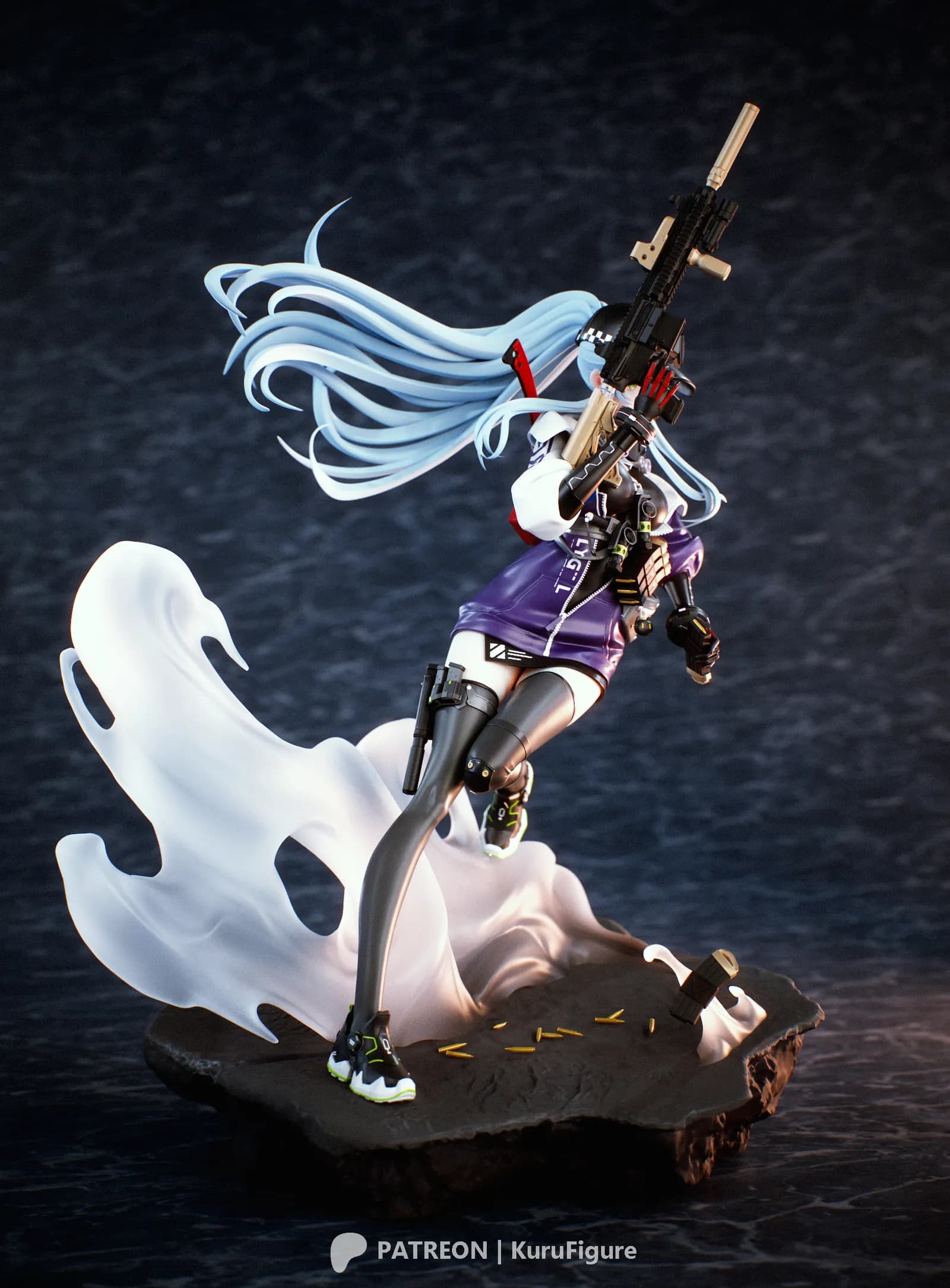 STL - Figura de Kuru de Girls' Frontline render 4