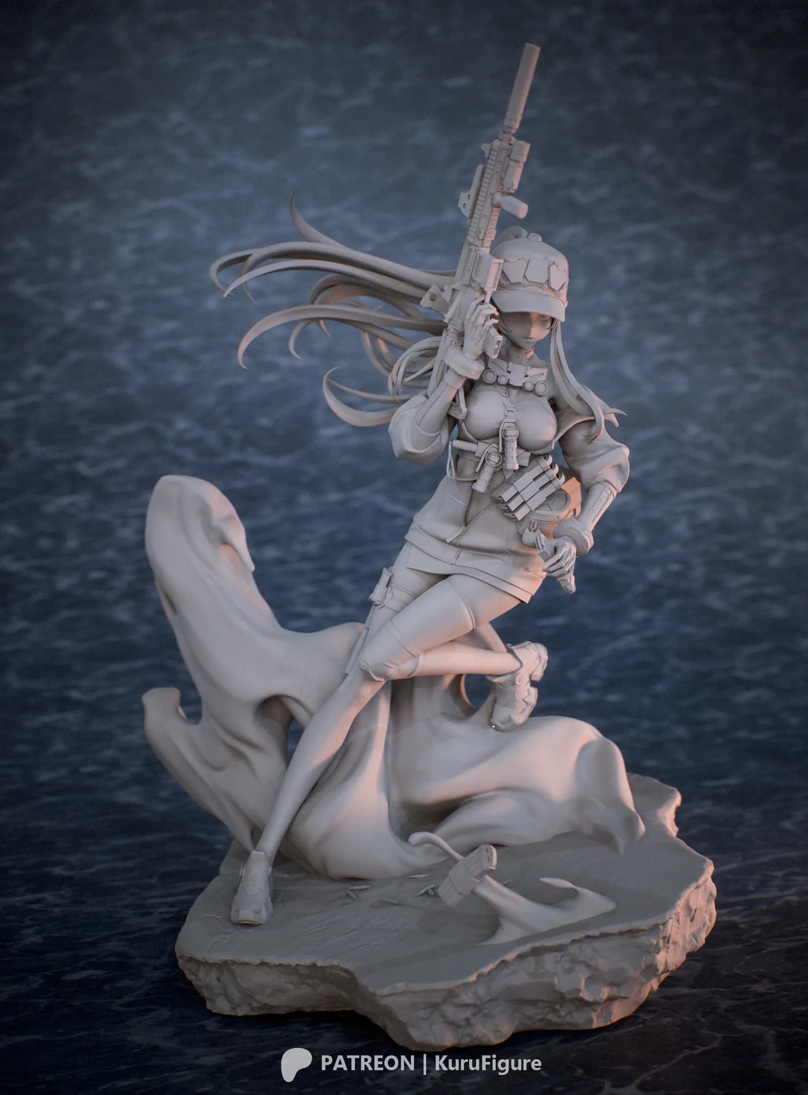 STL - Figura de Kuru de Girls' Frontline