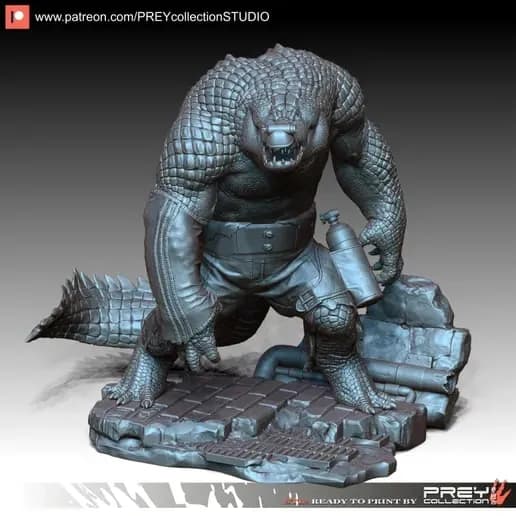 STL - Figura de Leatherhead render 3