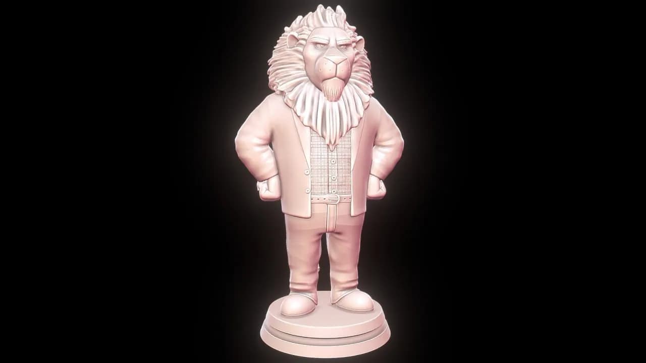 STL - Figura de Leon con Traje