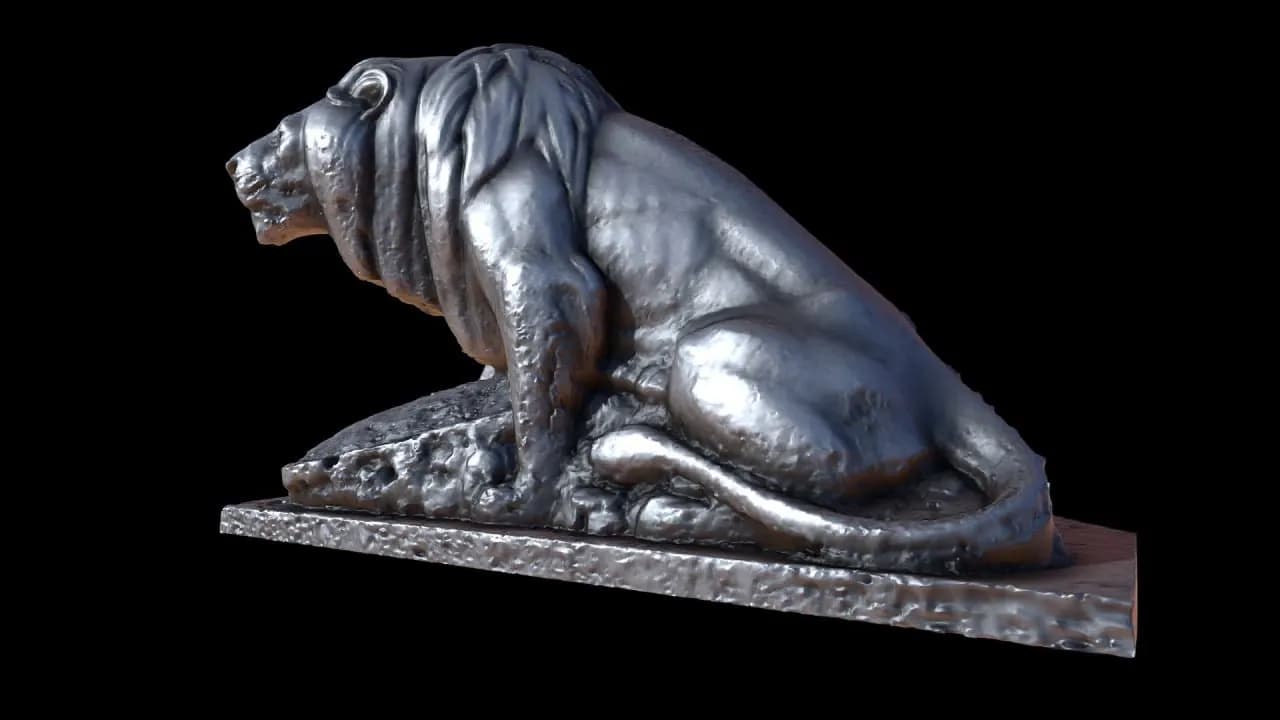 STL - Figura de León Sedente