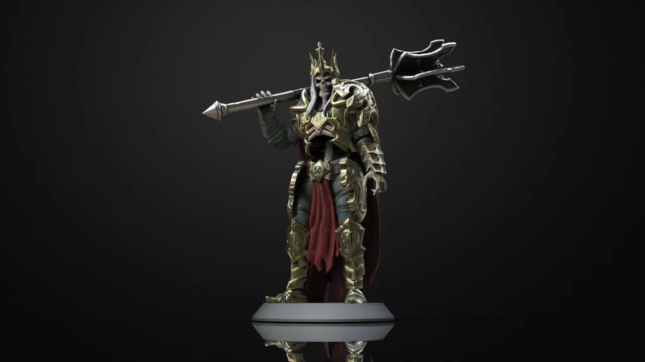 STL - Figura de Leoric Rey Esqueleto