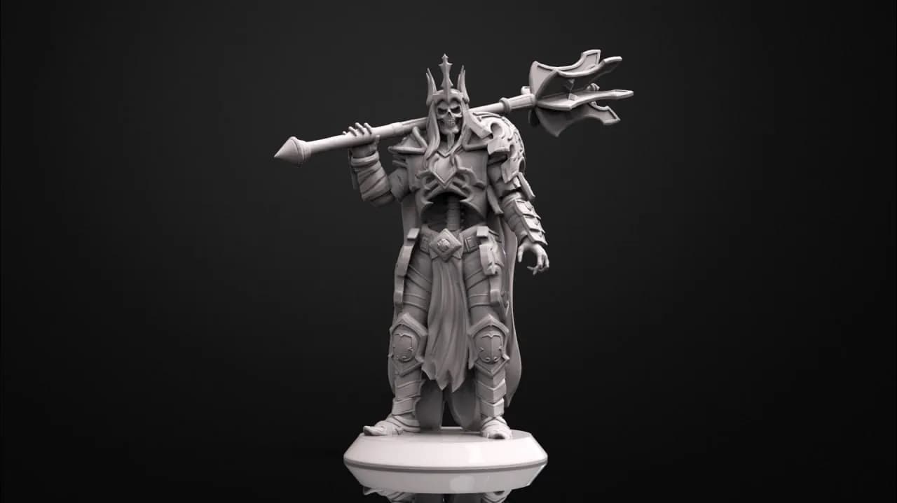 STL - Figura de Leoric Rey Esqueleto render 2