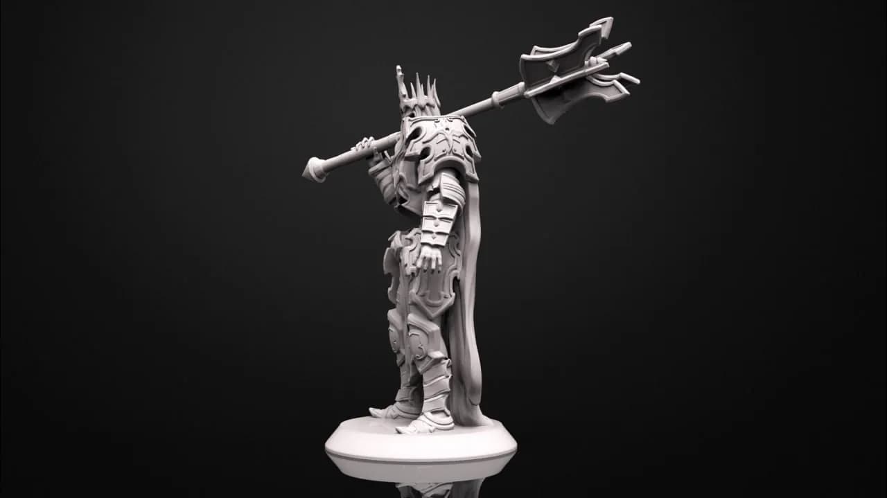 STL - Figura de Leoric Rey Esqueleto render 3