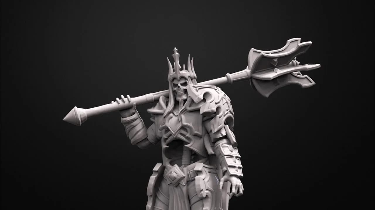 STL - Figura de Leoric Rey Esqueleto render 4