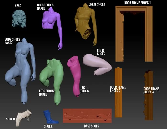 STL - Figura de Lisa de Weird Science render 2