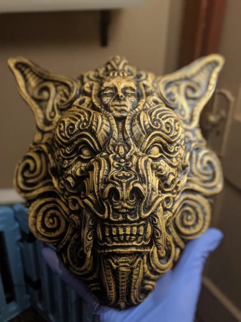 STL - Figura de lobo adornada