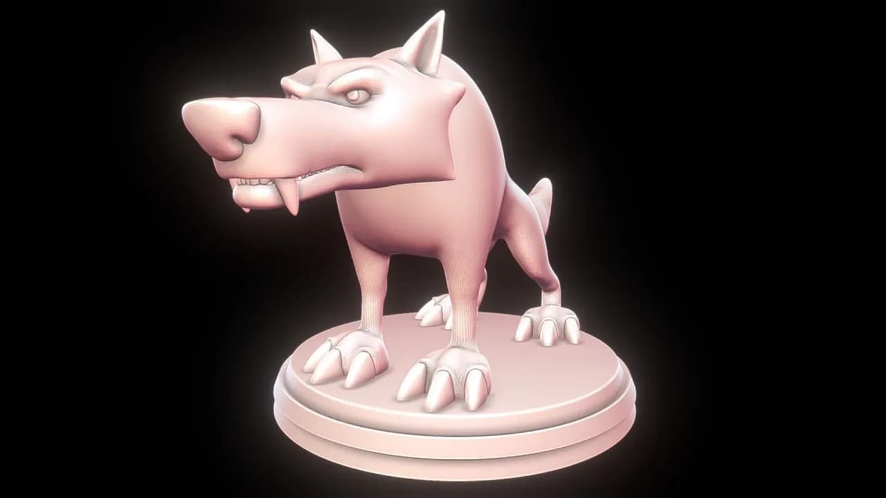 STL - Figura de lobo estilizado
