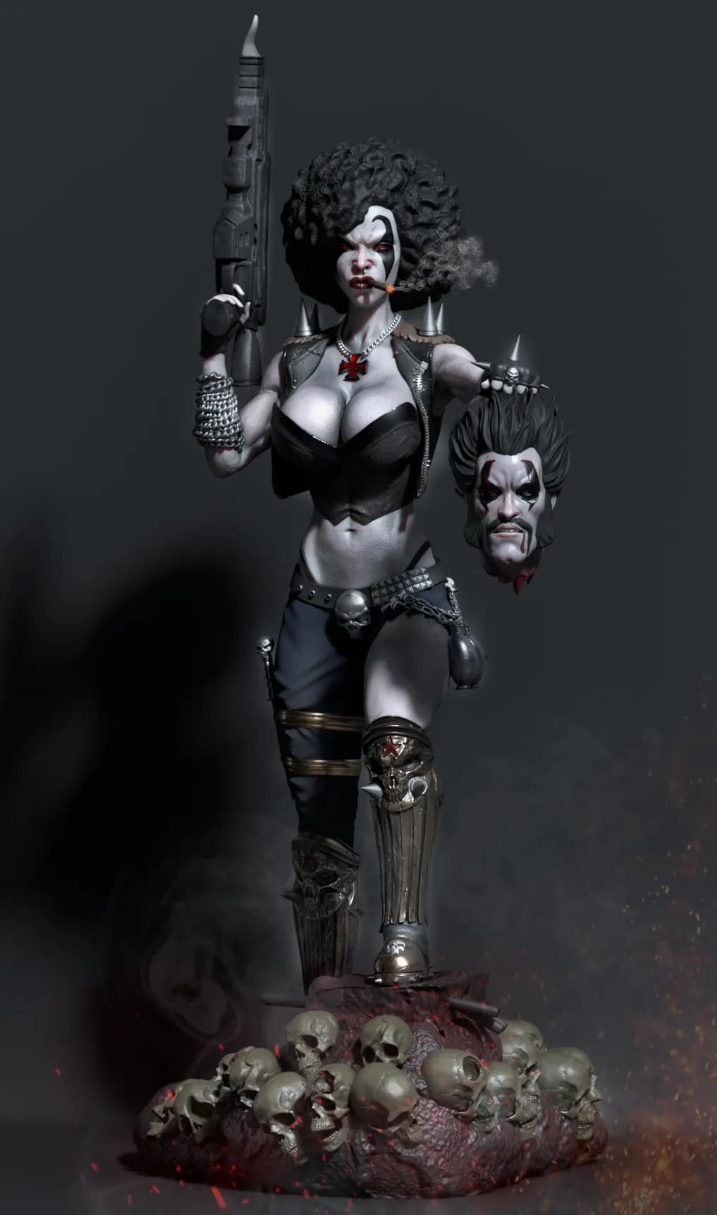 STL - Figura de Lobo femenina