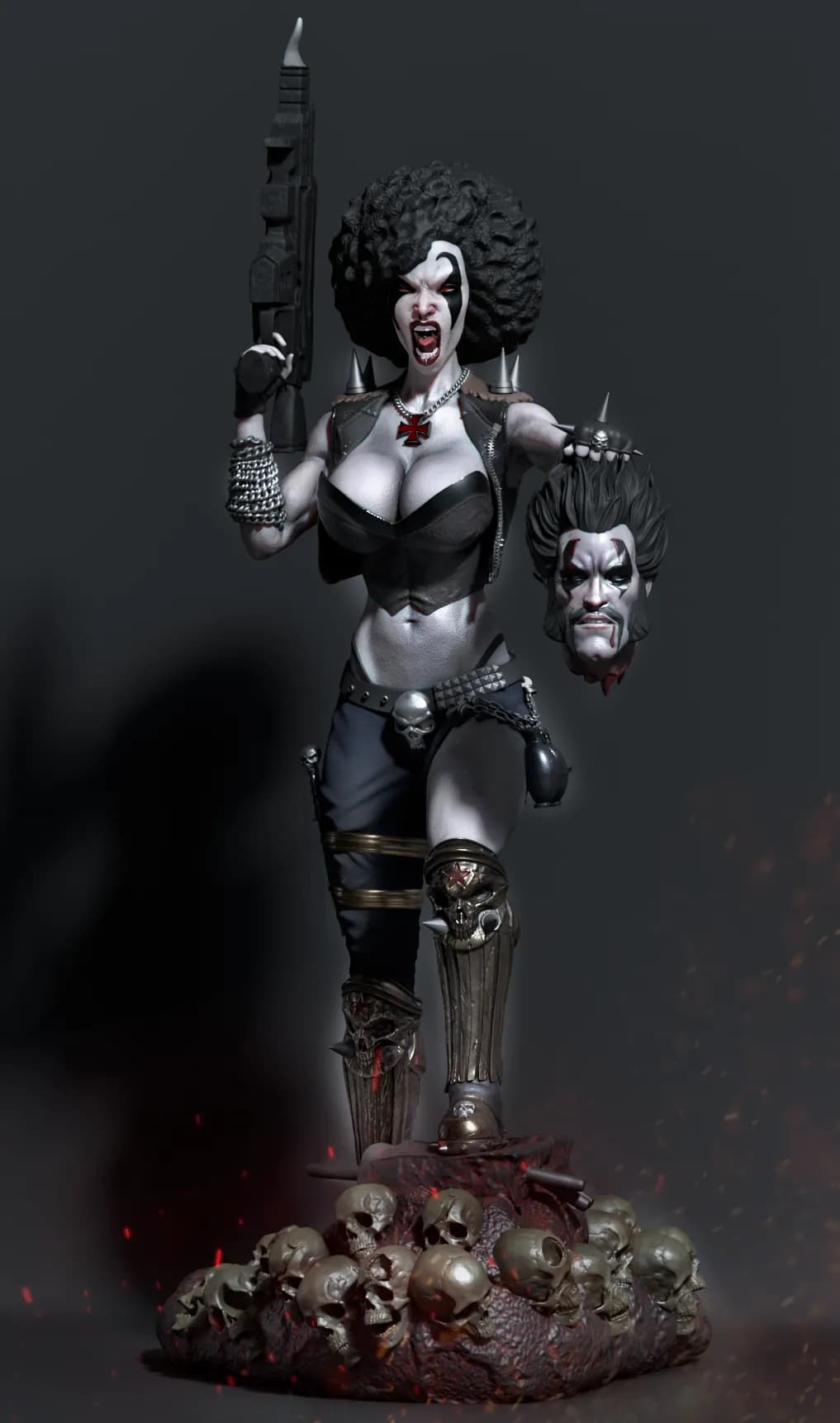 STL - Figura de Lobo femenina