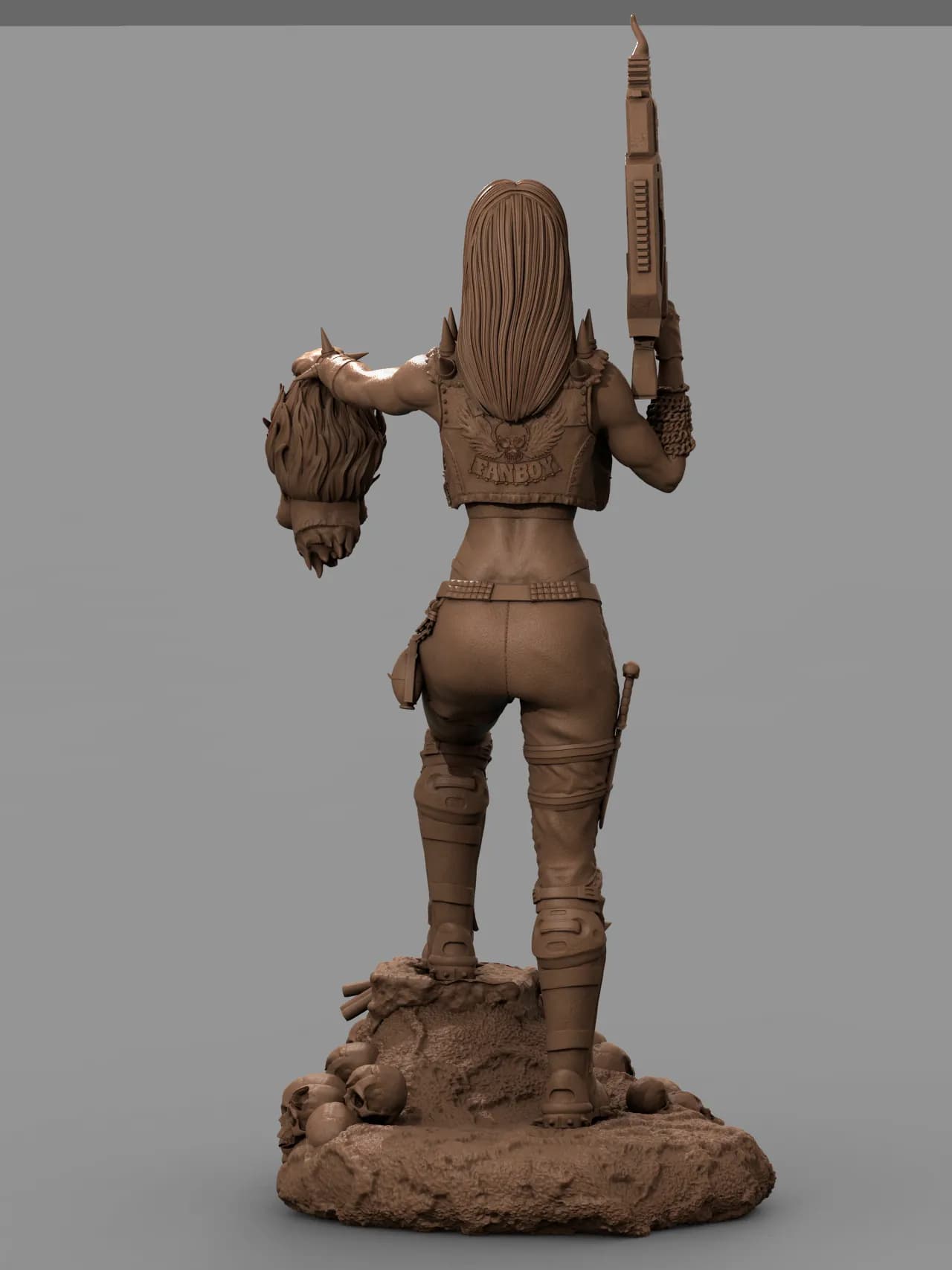 STL - Figura de Lobo femenina