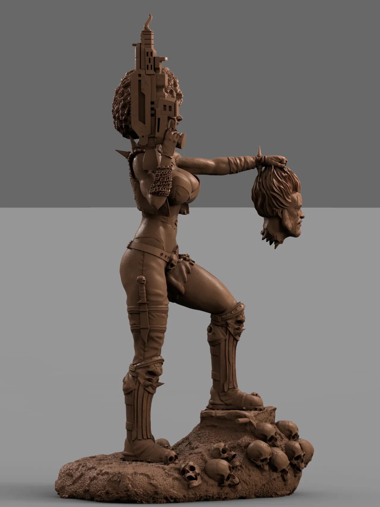STL - Figura de Lobo femenina