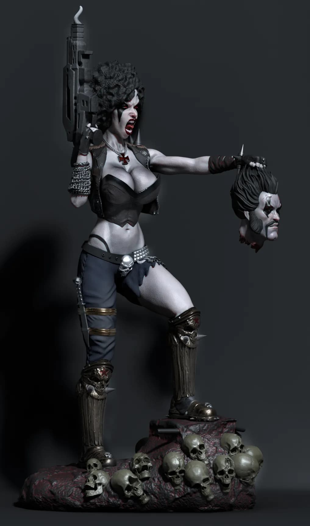 STL - Figura de Lobo femenina