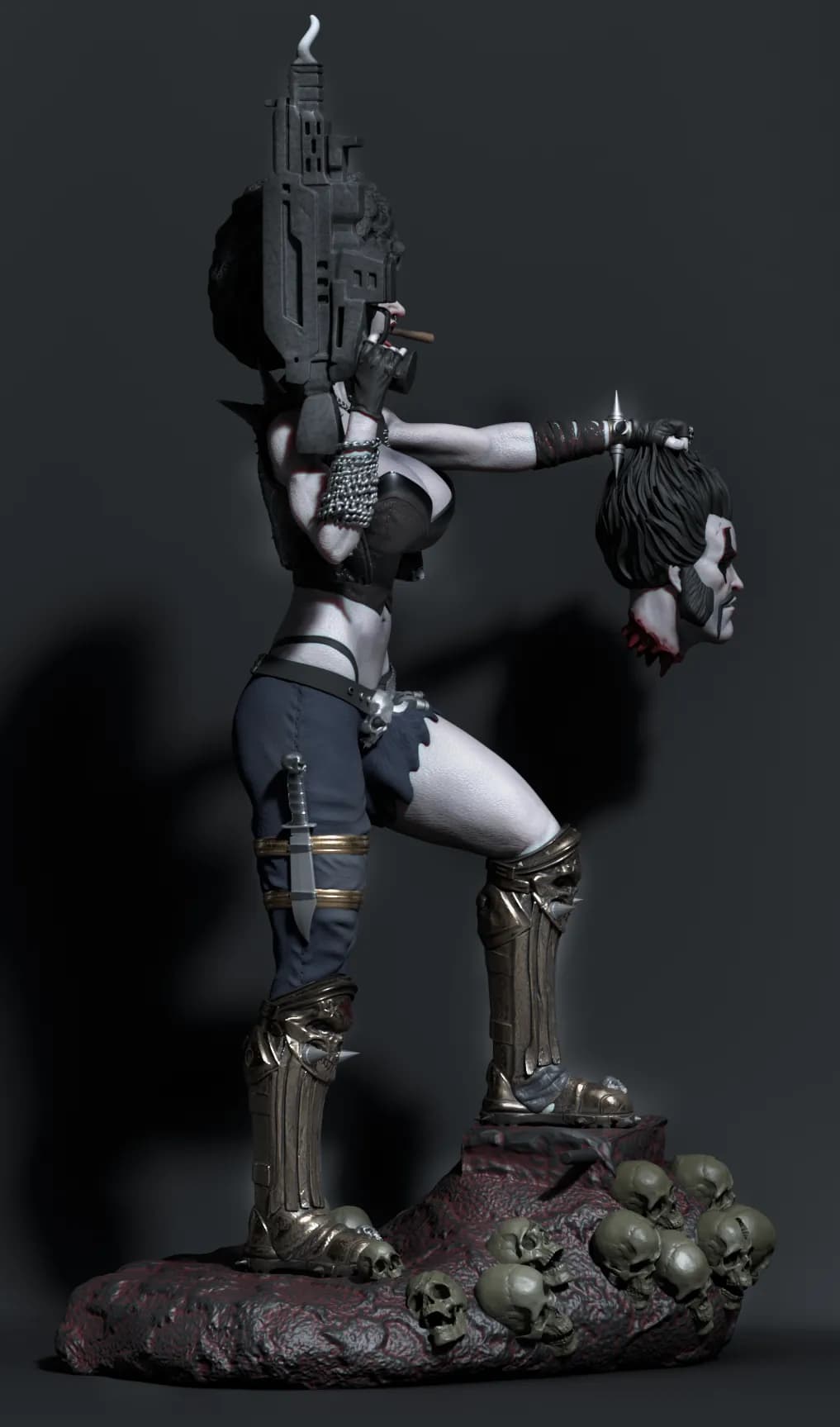 STL - Figura de Lobo femenina