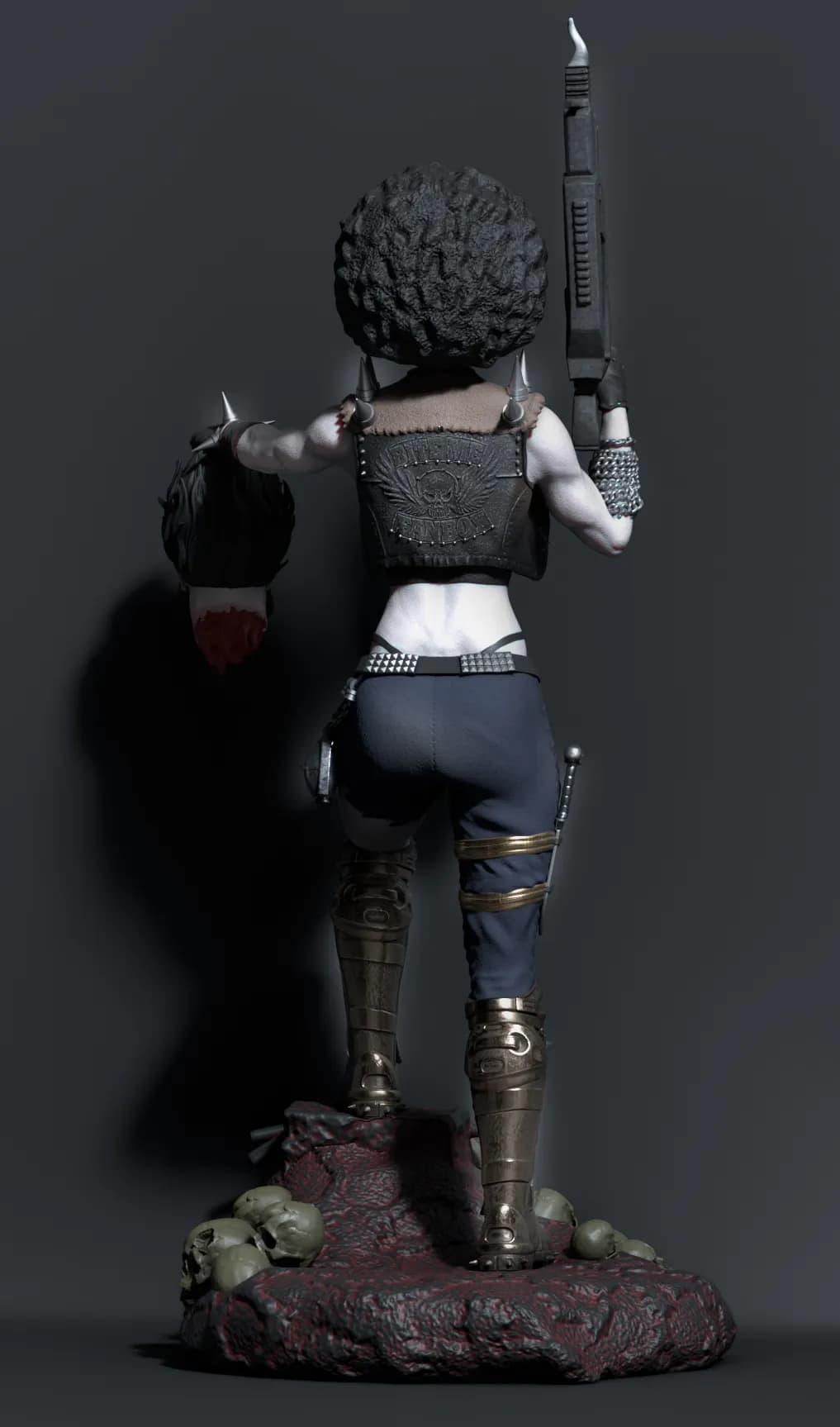 STL - Figura de Lobo femenina