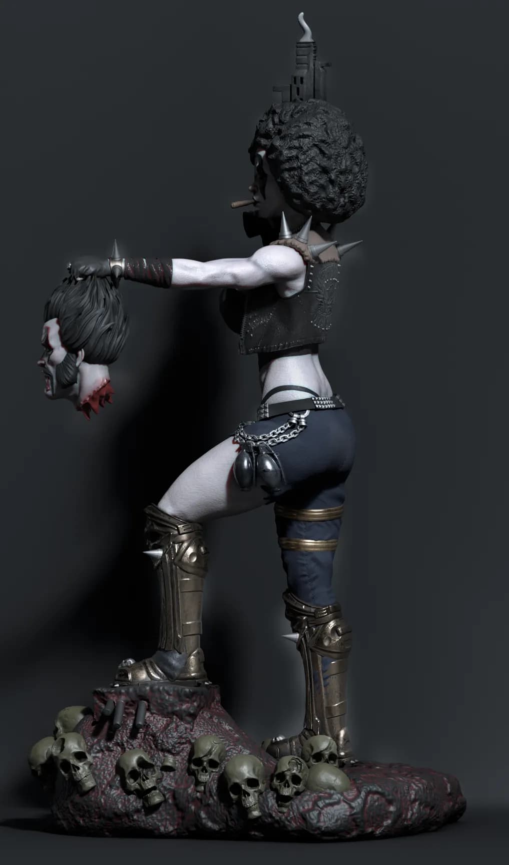 STL - Figura de Lobo femenina