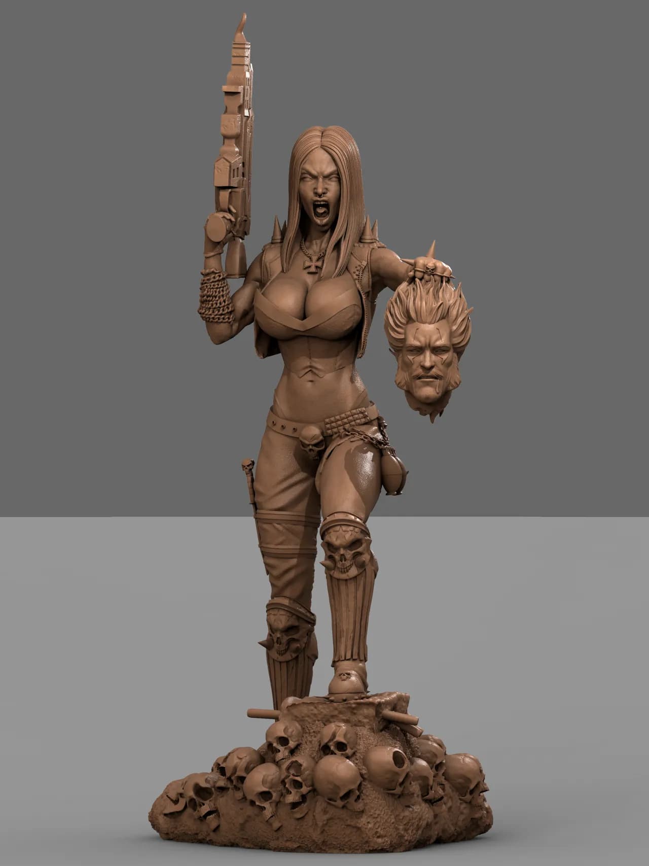 STL - Figura de Lobo femenina