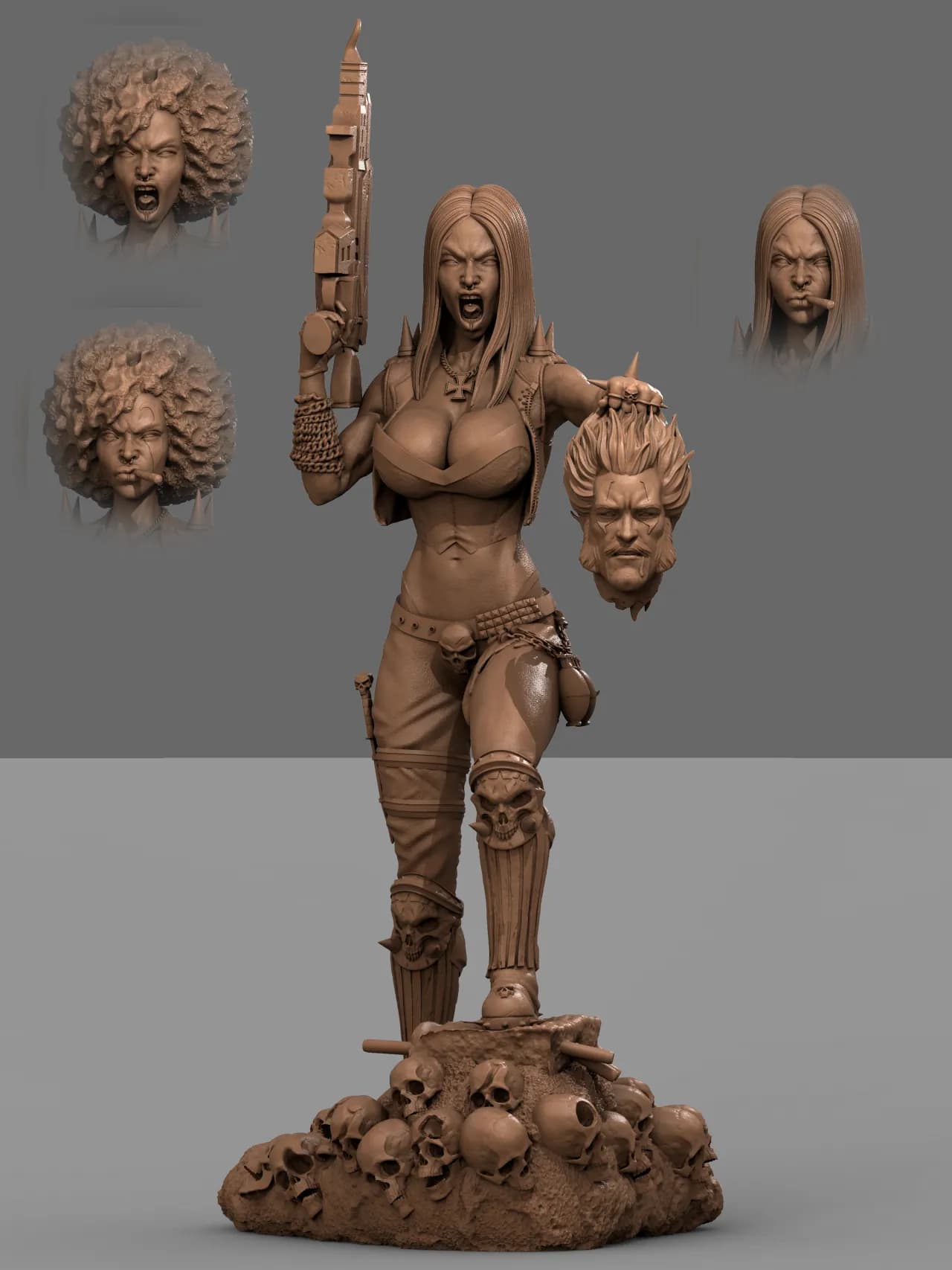 STL - Figura de Lobo femenina