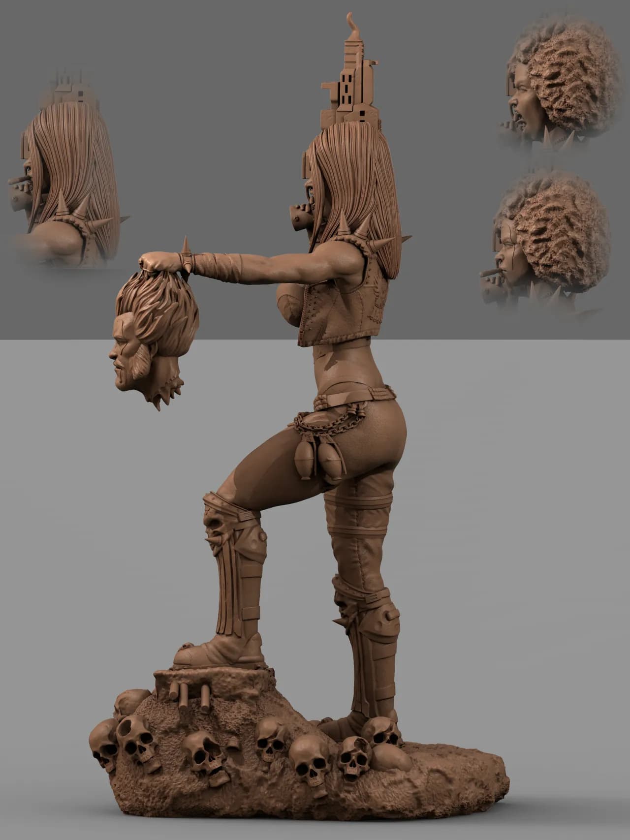 STL - Figura de Lobo femenina